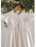 Ivory Satin Lace Chic Flower Girl Dress Baptism Dress Ivory Satin Lace Chic Flower Girl Dress Baptism Dress